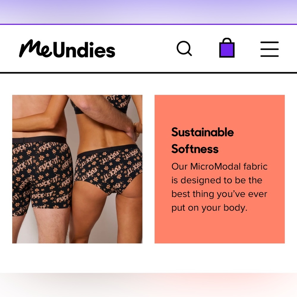 SOLD OUT PRINT!! Meundies curvy bra IDGAF